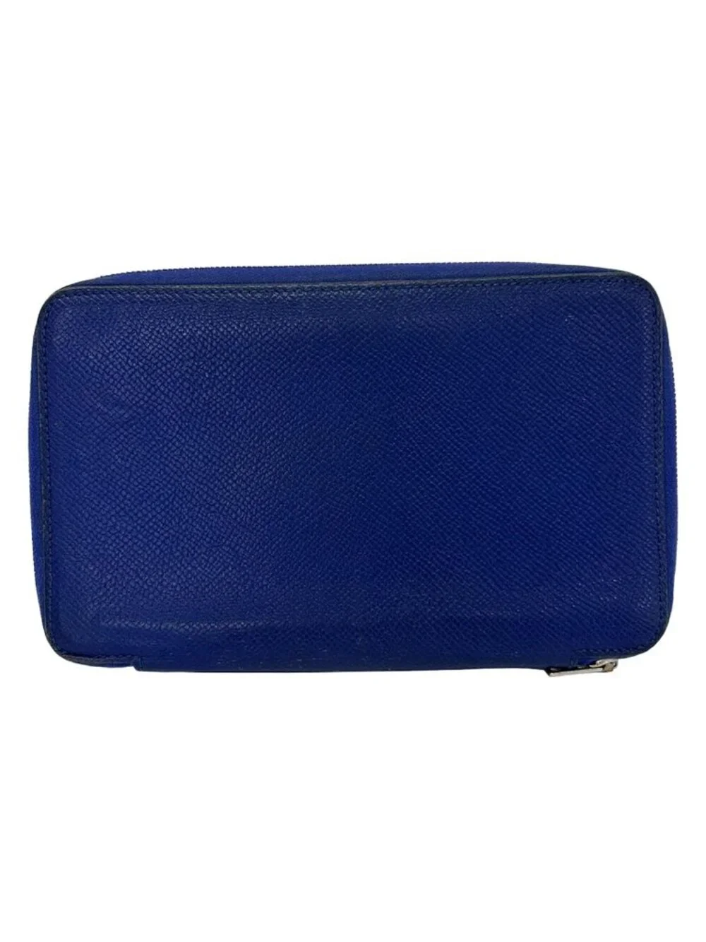 Hermes Notebook Agenda Zip Silk'in Blue Saphir Zip Around